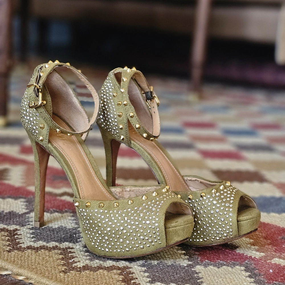 SCHUTZ Alda Platform Studded Heels
